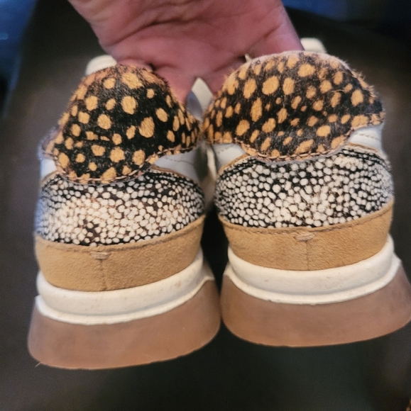 MADEWELL Kickoff trainers sneakers Women's 8.5 leather calf hair athletic shoes - Picture 6 of 11